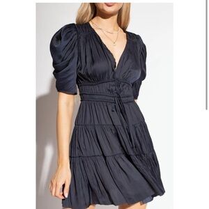 Ulla johnson silk mini dress midnight size 4